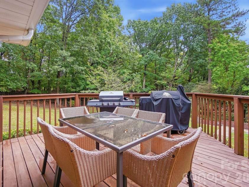 1814 Summerhill Drive, Charlotte, NC 28212.  MLS# CAR4421156, YatesRealty ID 53325. Deck overlooking the spacious backyard!