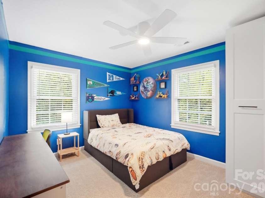 1814 Summerhill Drive, Charlotte, NC 28212.  MLS# CAR4421156, YatesRealty ID 53325. Second bedroom on main level with built-in closet