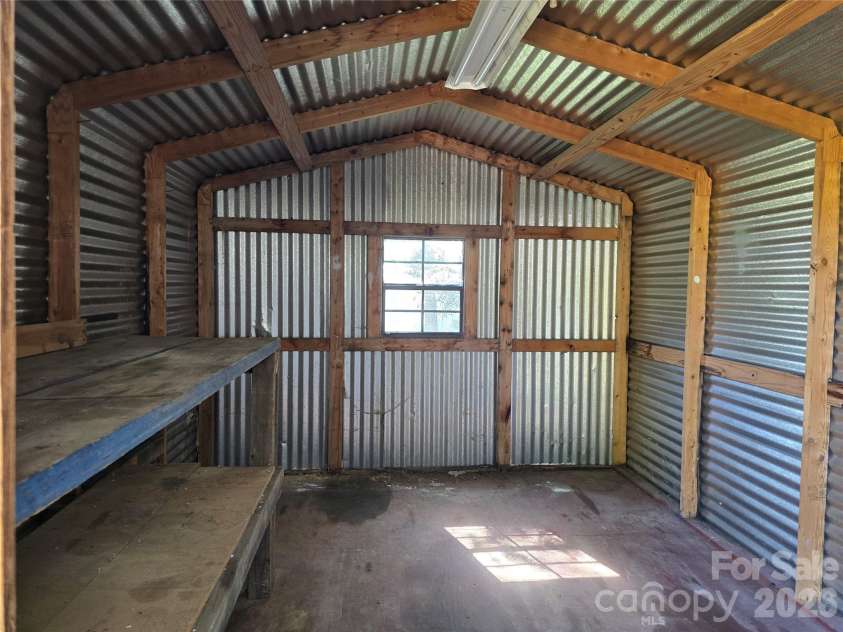 660 Childers Road, Cleveland, NC 27013.  MLS# CAR4428712, YatesRealty ID 53334. Inside Outbuilding