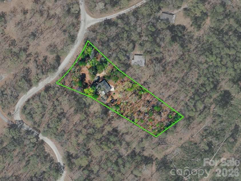 600 Piney Gate Road, Saluda, NC 28773.  MLS# CAR4423662, YatesRealty ID 53356. GIS Overhead view.
