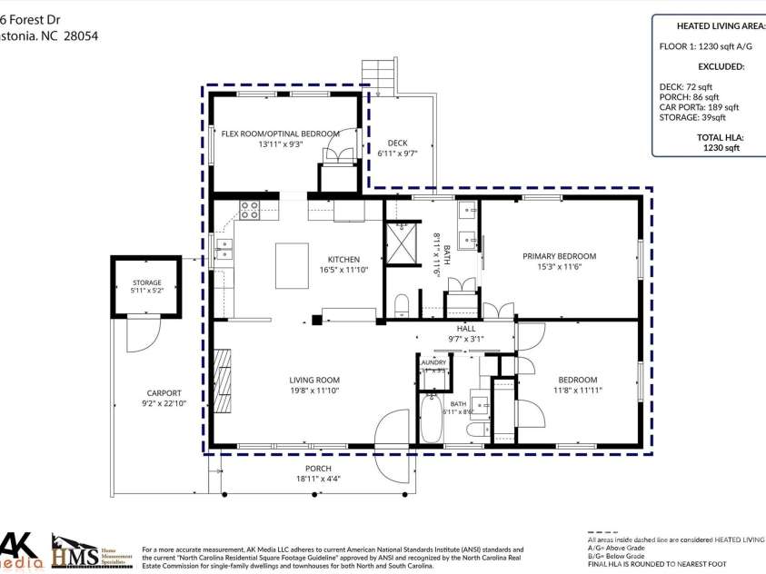 726 Forest Drive, Gastonia, NC 28054.  MLS# CAR4425981, YatesRealty ID 53378. 