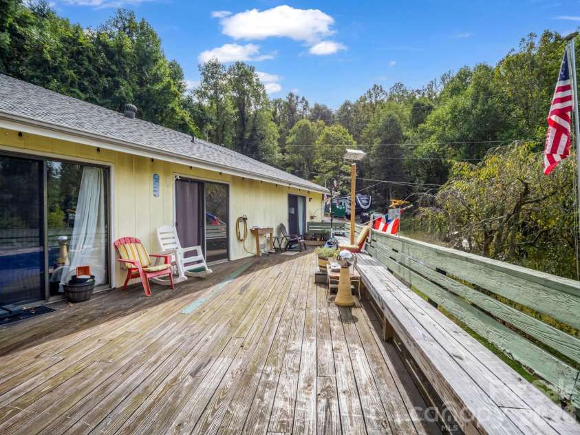 48 Roberts Cove Road, Weaverville, NC 28787.  MLS# CAR4423939, YatesRealty ID 53379. Deck