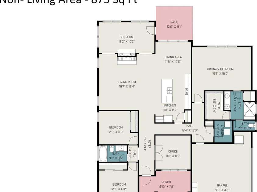456 Lucky Drive, Concord, NC 28027.  MLS# CAR4235721, YatesRealty ID 5338. Floor Plan