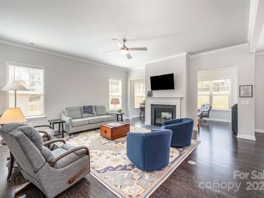 456 Lucky Drive, Concord, NC 28027.  MLS# CAR4235721, YatesRealty ID 5338. Living room