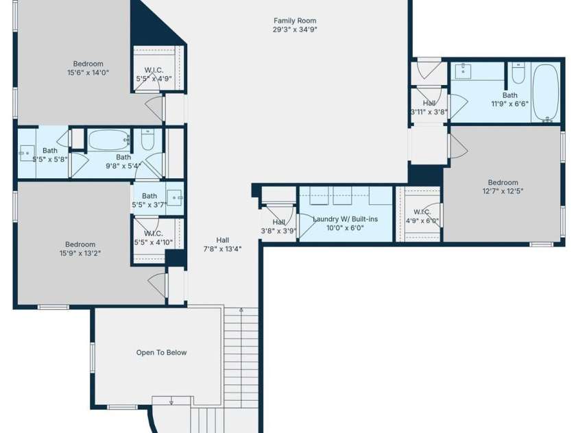16202 Monnet Place Court, Charlotte, NC 28278.  MLS# CAR4428838, YatesRealty ID 53389. Floor Plan Second Floor