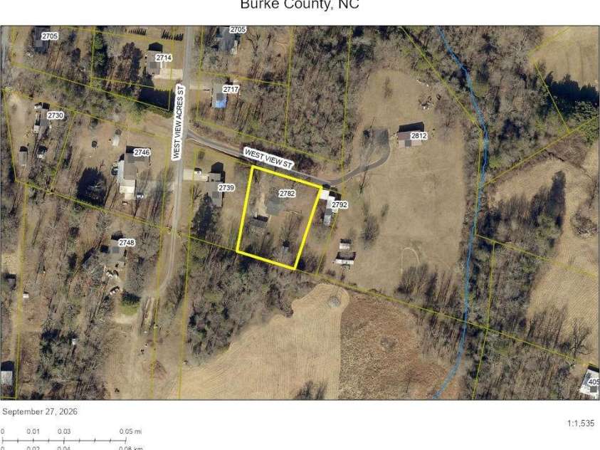 2782 West View Street, Hickory, NC 28601.  MLS# CAR4428982, YatesRealty ID 53390. Very private location