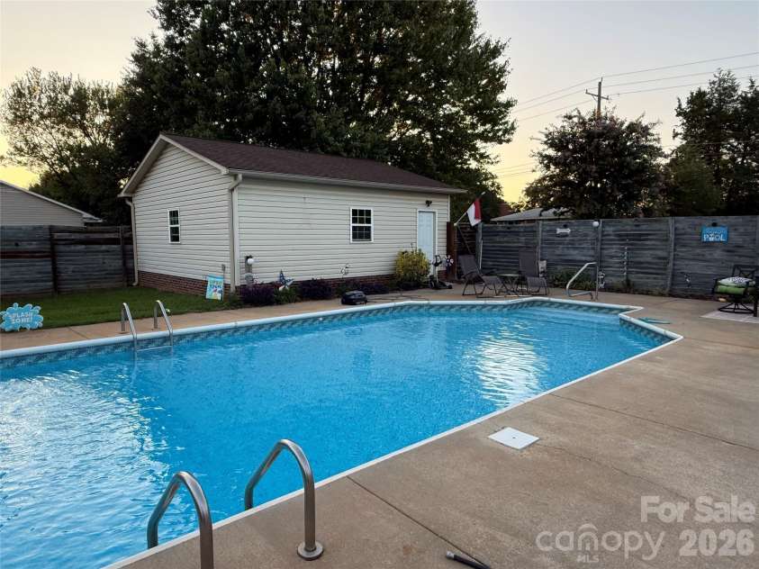110 Red Oak Lane, Salisbury, NC 28146.  MLS# CAR4429008, YatesRealty ID 53412. Pool and detached shop/garage 2