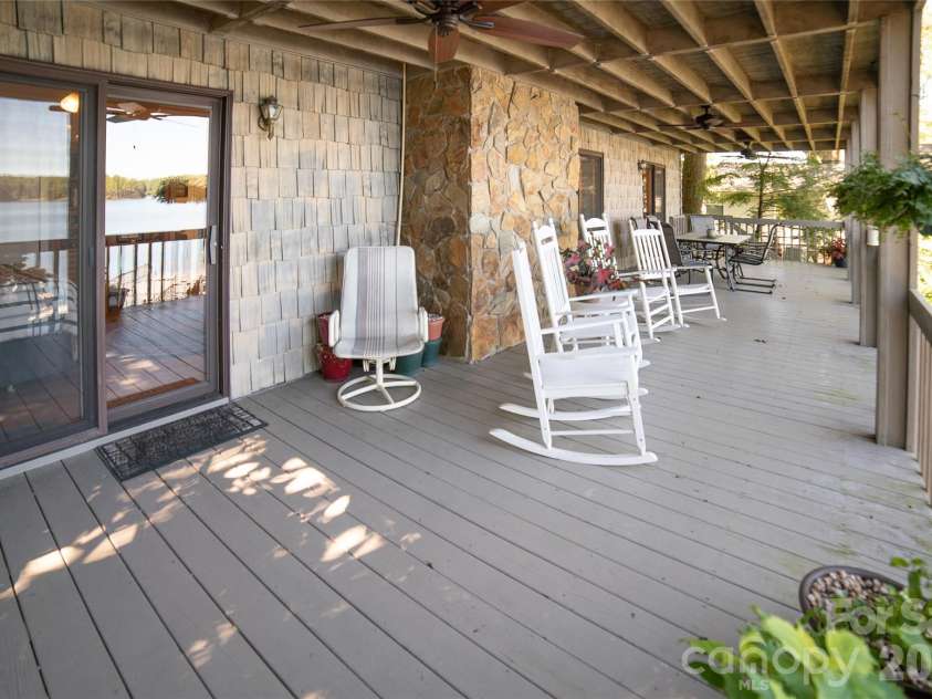 2231 Point Drive, Nebo, NC 28761.  MLS# CAR4428841, YatesRealty ID 53439. Full porch on basement level