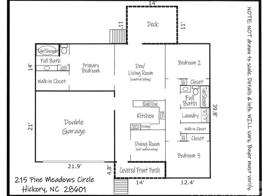 215 Pine Meadows Circle, Hickory, NC 28601.  MLS# CAR4427017, YatesRealty ID 53507. 