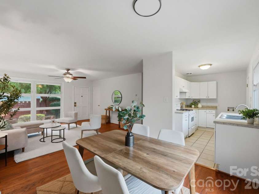 4206 Randolph Road, Charlotte, NC 28211.  MLS# CAR4422811, YatesRealty ID 53508. Dining room/living room/kitchen