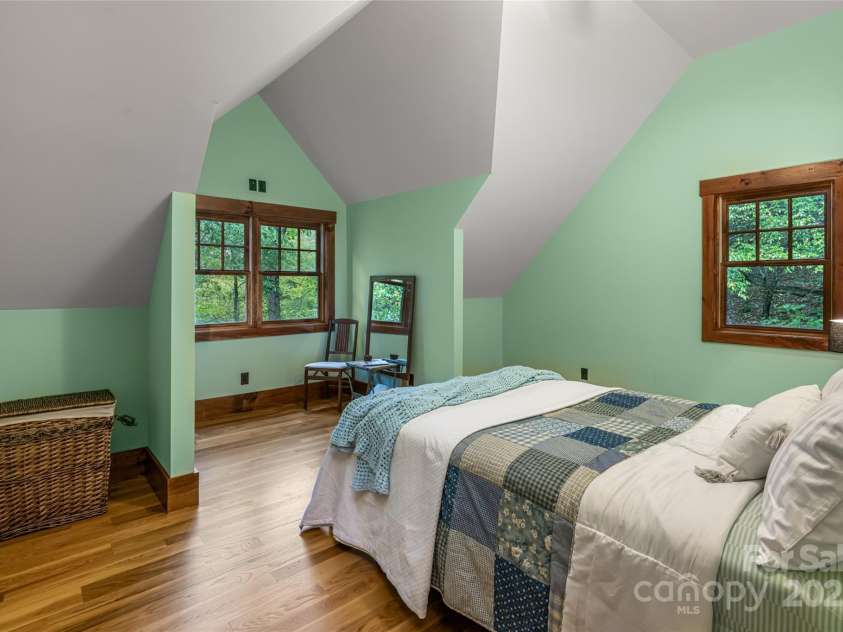 635 Whisper Mountain Drive, Leicester, NC 28748.  MLS# CAR4302796, YatesRealty ID 5352. Bedroom 3 on upper level