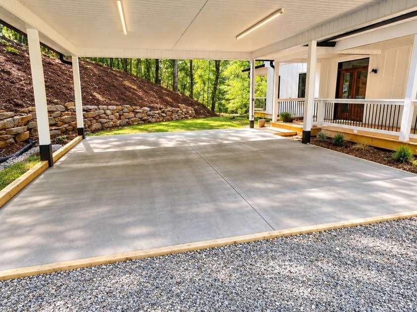 651 Cemetery Road, Nebo, NC 28761.  MLS# CAR4427165, YatesRealty ID 53570. Breezeway to Covered Car Park