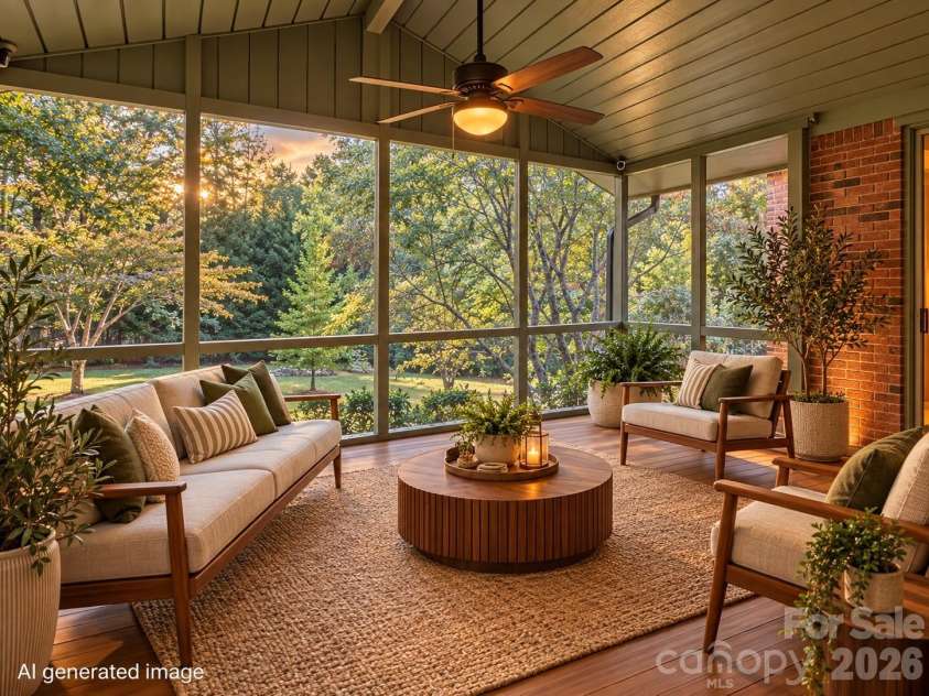 186 Catherine Drive, Columbus, NC 28722.  MLS# CAR4429572, YatesRealty ID 53615. Back porch potential