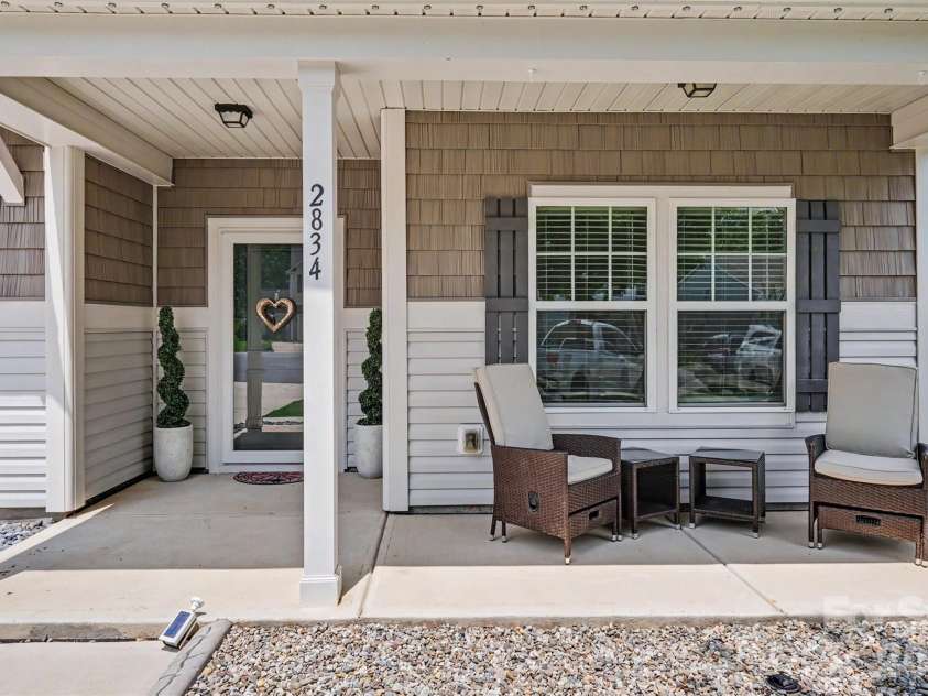 2834 Kinloch Court, Clover, SC 29710.  MLS# CAR4410504, YatesRealty ID 53625. Front Porch Close up