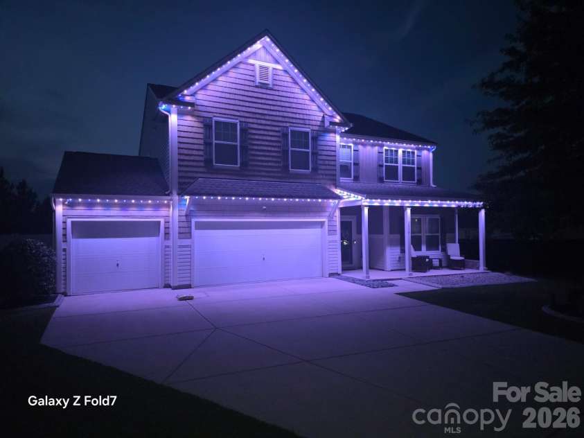 2834 Kinloch Court, Clover, SC 29710.  MLS# CAR4410504, YatesRealty ID 53625. Twilight - White Lights