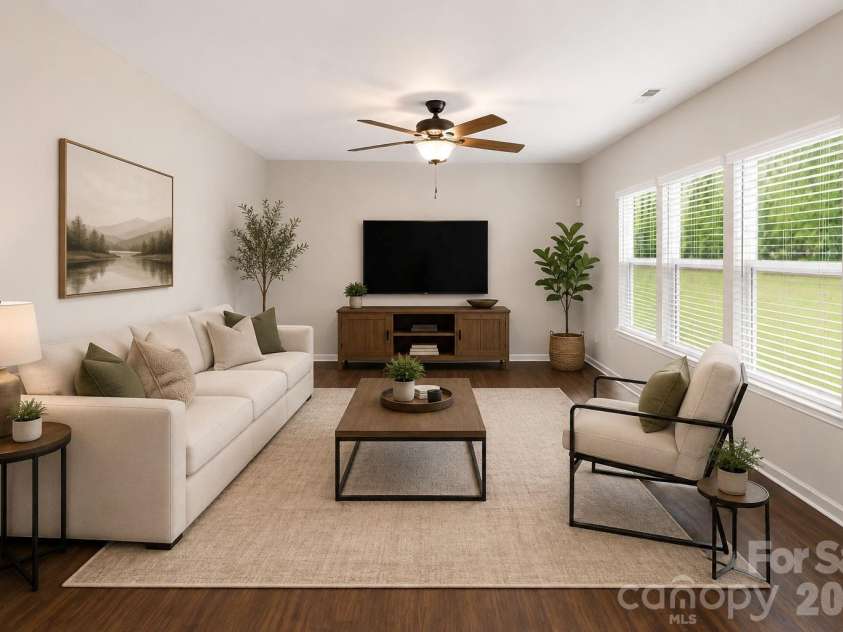 2834 Kinloch Court, Clover, SC 29710.  MLS# CAR4410504, YatesRealty ID 53625. Virtually Staged Great Room