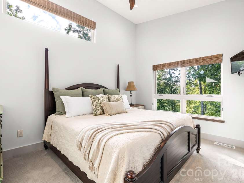 34 Bee Balm Way, Asheville, NC 28804.  MLS# CAR4420482, YatesRealty ID 53633. Guest bed just off the loft.