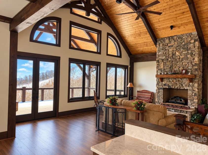 30 Finlaystone Trace, Waynesville, NC 28786.  MLS# CAR4425626, YatesRealty ID 53671. Open living space with big windows with this floorplan.