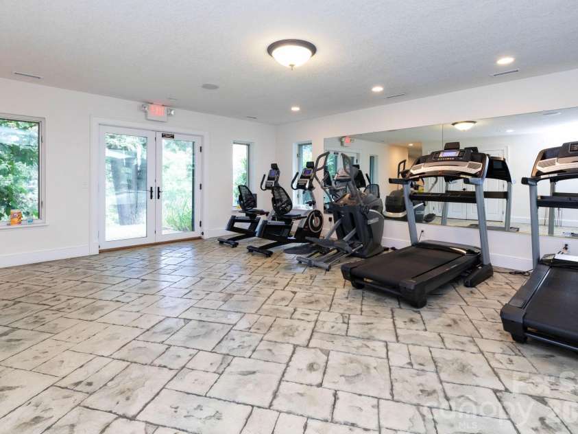25 Finlaystone Trace, Waynesville, NC 28786.  MLS# CAR4425631, YatesRealty ID 53676. Gym.