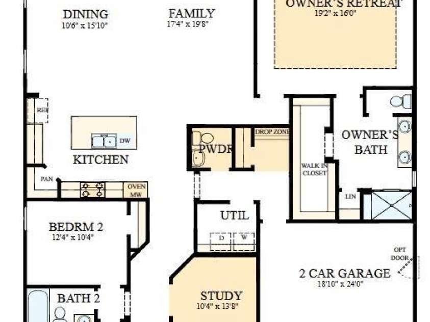 7113 Chamberlain Drive, Harrisburg, NC 28075.  MLS# CAR4427724, YatesRealty ID 53704. 7113 Chamberlain Dr. Layout