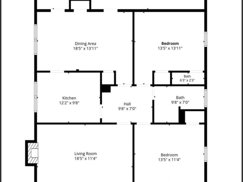 98 Duke Street, Granite Falls, NC 28630.  MLS# CAR4428648, YatesRealty ID 53706. Floor Plan
