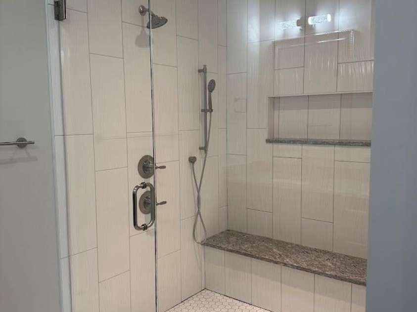 113 Todd Drive, Concord, NC 28025.  MLS# CAR4423232, YatesRealty ID 53783. Master bathroom shower
