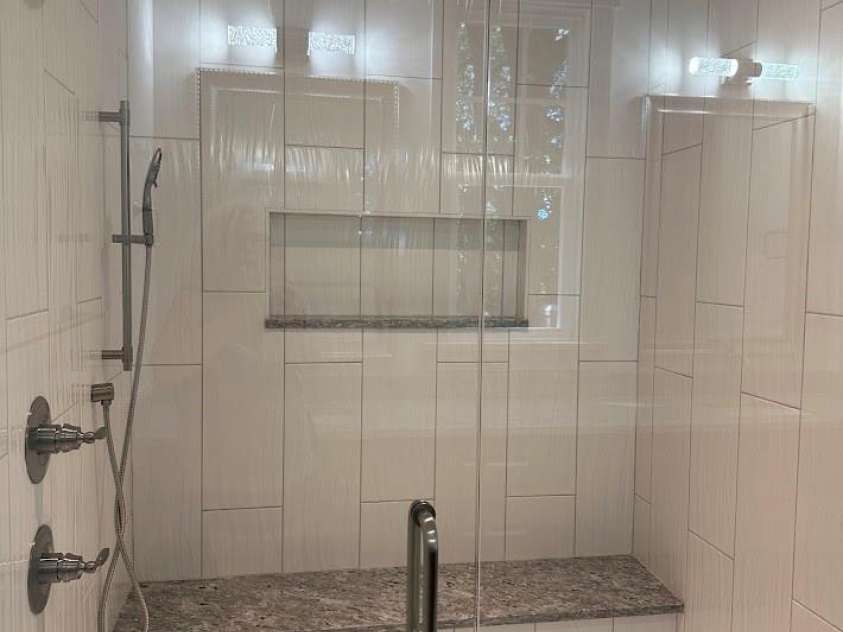 113 Todd Drive, Concord, NC 28025.  MLS# CAR4423232, YatesRealty ID 53783. Master bathroom shower