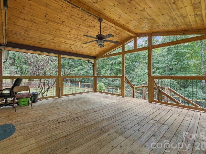 75 Crosswick Lane, Hendersonville, NC 28739.  MLS# CAR4418925, YatesRealty ID 53785. Large Back Porch -