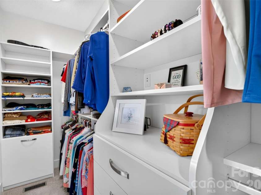 70 King Heights Drive, Fletcher, NC 28732.  MLS# CAR4427173, YatesRealty ID 53796. Primary Closet
