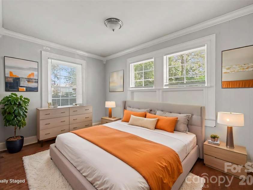 2547/2549 Pinckney Avenue, Charlotte, NC 28205.  MLS# CAR4429702, YatesRealty ID 53798. 2549 Bedroom 2 *Virtually Staged*