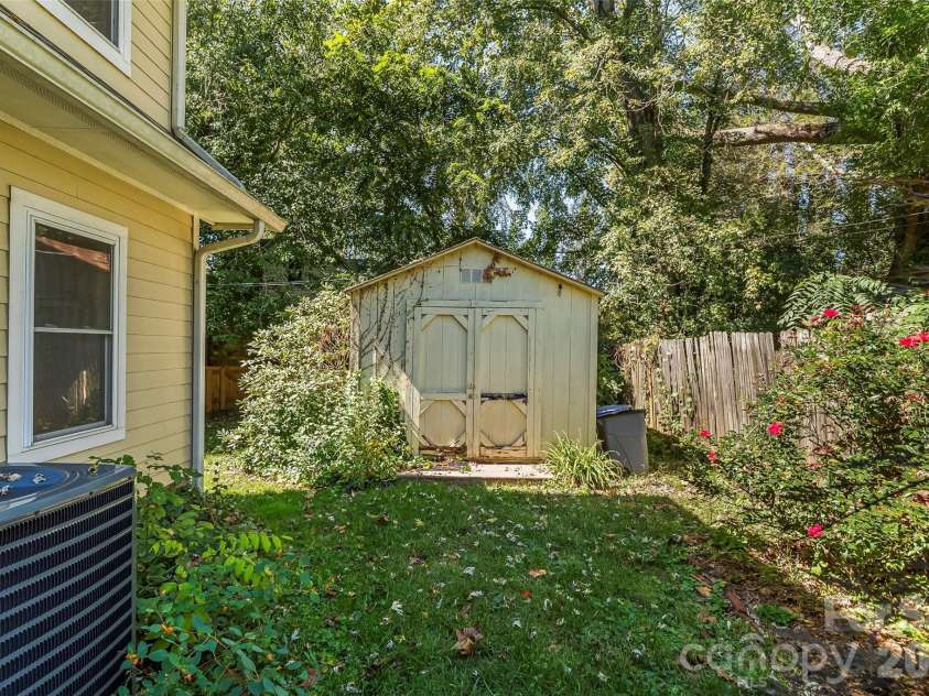 221 Old US 70 Highway, Black Mountain, NC 28711.  MLS# CAR4428079, YatesRealty ID 53812. Fenced back yard with shed