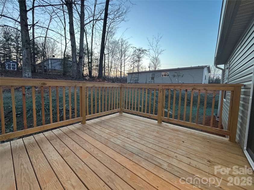 175 Shilah Lane Drive, Nebo, NC 28761.  MLS# CAR4353559, YatesRealty ID 5383. Back Deck
