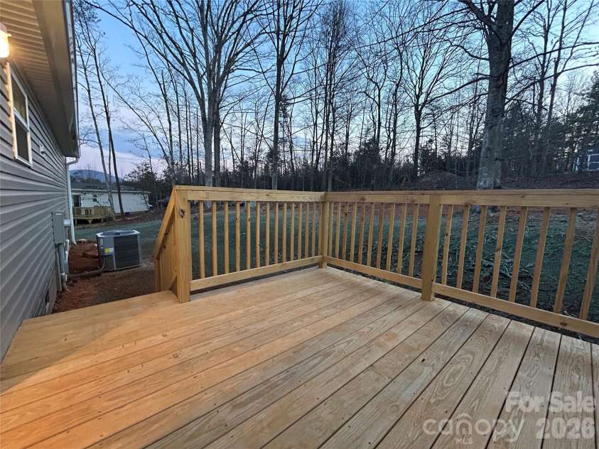 175 Shilah Lane Drive, Nebo, NC 28761.  MLS# CAR4353559, YatesRealty ID 5383. Spacious Back Deck wit View