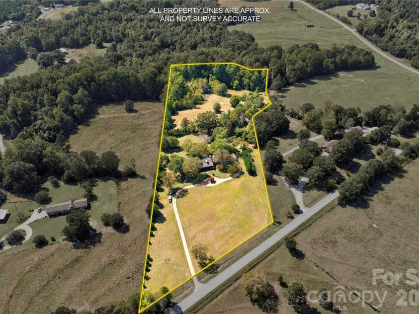 225 Hicks Hill Road, Lawndale, NC 28090.  MLS# CAR4430033, YatesRealty ID 53874. Aerial View