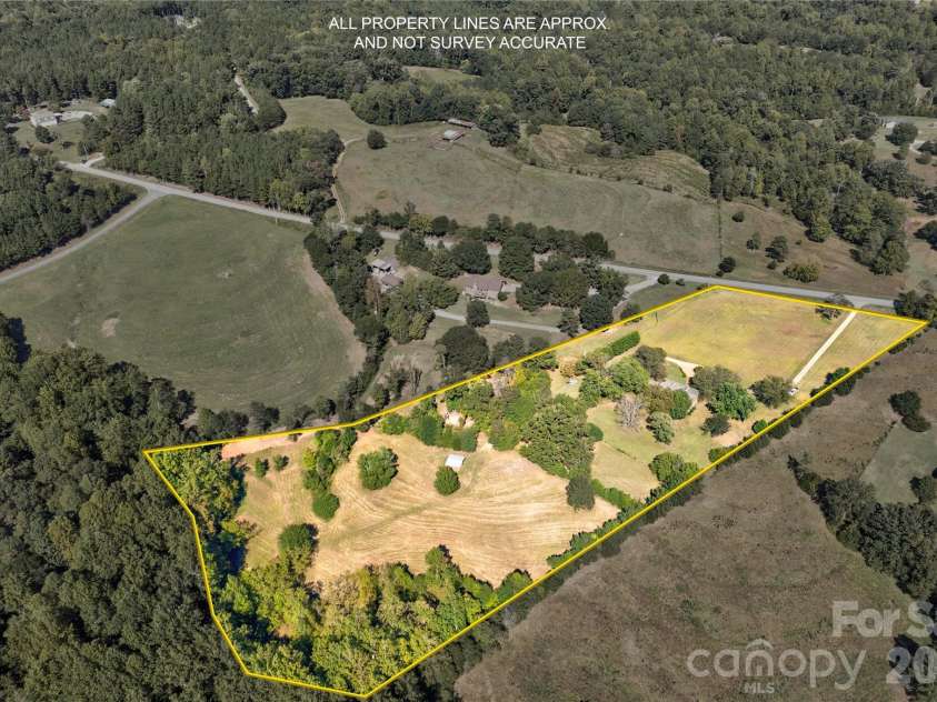 225 Hicks Hill Road, Lawndale, NC 28090.  MLS# CAR4430033, YatesRealty ID 53874. Aerial View