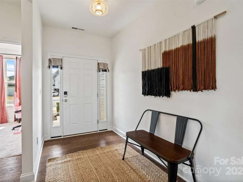 416 Clemson Tree Lane, Lake Wylie, SC 29710.  MLS# CAR4223424, YatesRealty ID 5391. Entry way with #1 bedroom off the hallway