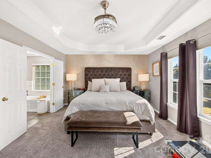 10536 Adlin Avenue, Charlotte, NC 28262.  MLS# CAR4429740, YatesRealty ID 53922. Primary bedroom features a nice tray ceiling