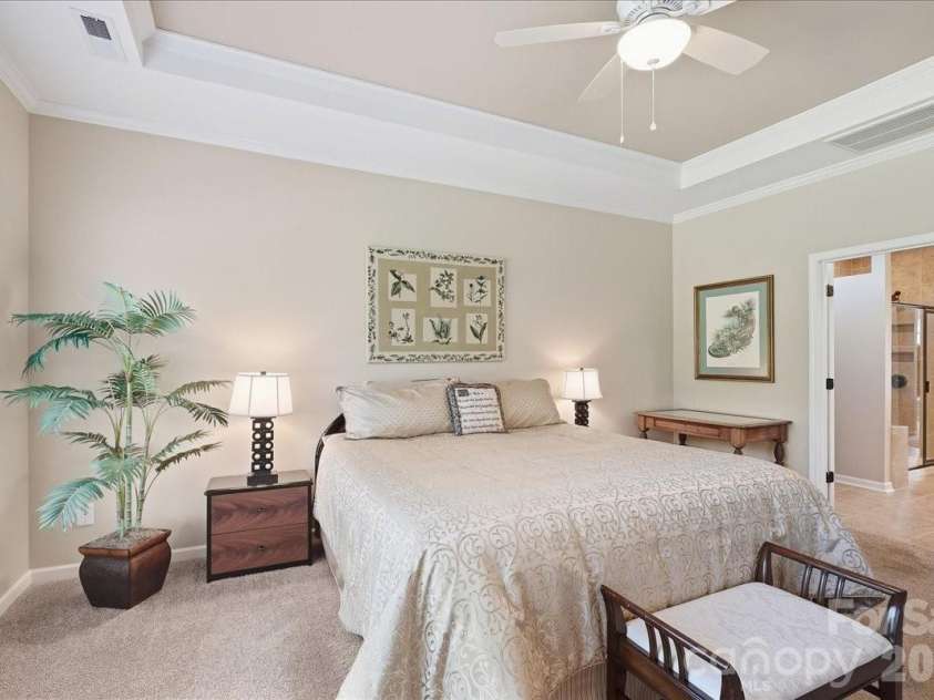 445 Haven Avenue, Fort Mill, SC 29715.  MLS# CAR4428956, YatesRealty ID 53954. Primary bedroom w/tray ceiling