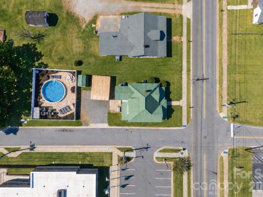 322 Main Street, Maiden, NC 28650.  MLS# CAR4427918, YatesRealty ID 53966. Drone overhead