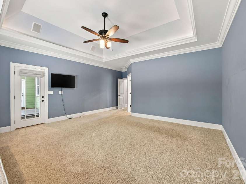 7481 Brotherton Road, Denver, NC 28037.  MLS# CAR4427523, YatesRealty ID 53983. Main level Primary Suite has trey ceiling