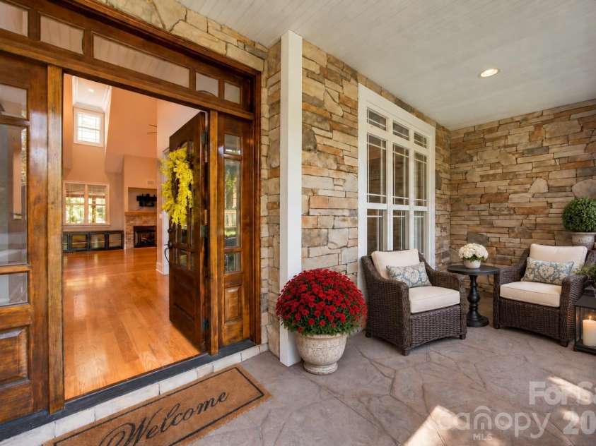 7481 Brotherton Road, Denver, NC 28037.  MLS# CAR4427523, YatesRealty ID 53983. Virtually Staged Front Porch