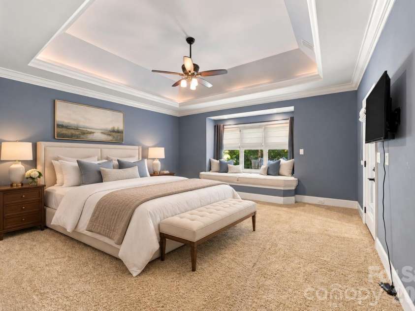 7481 Brotherton Road, Denver, NC 28037.  MLS# CAR4427523, YatesRealty ID 53983. Virtually Staged Primary Bedroom