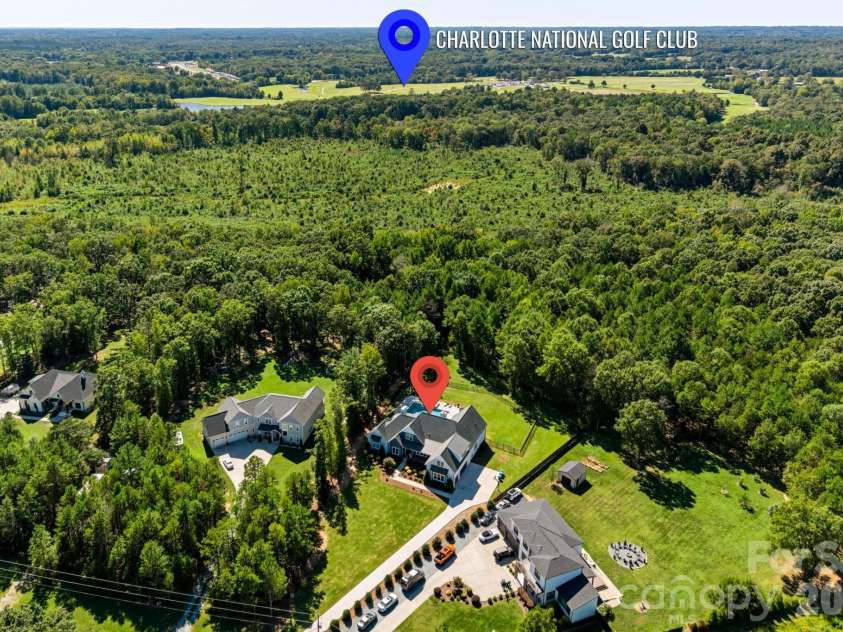 7001 Duncan Road, Indian Trail, NC 28079.  MLS# CAR4427411, YatesRealty ID 53985. Aerial