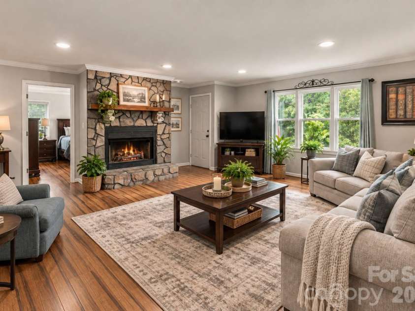1154 Birchwood Drive, Clover, SC 29710.  MLS# CAR4425698, YatesRealty ID 54009. LR Edit 2 / Virtual Staging