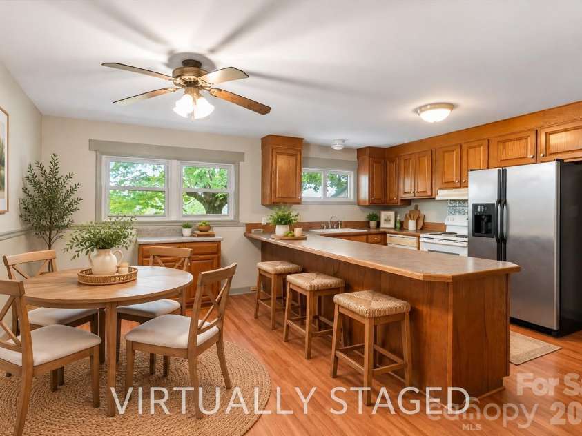 22 Madrid Lane, Hendersonville, NC 28792.  MLS# CAR4426791, YatesRealty ID 54034. Virtually staged kitchen - main house
