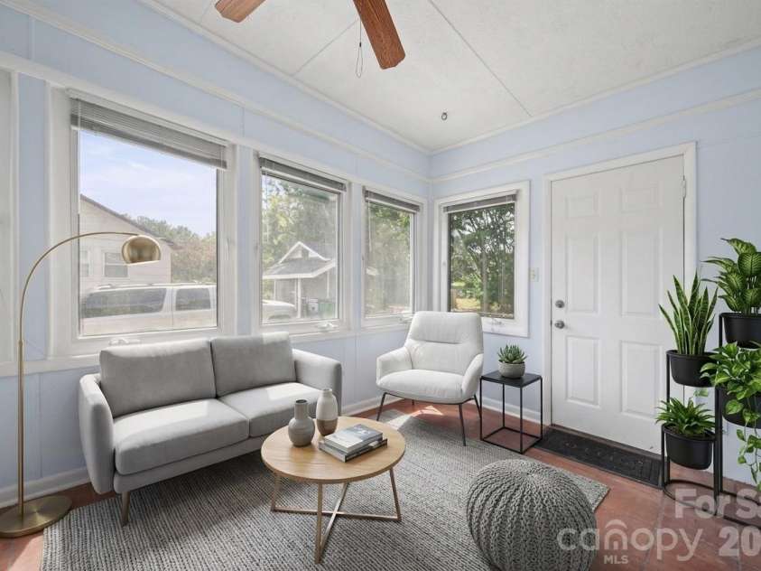 3029 Rosehill Drive, Charlotte, NC 28212.  MLS# CAR4417445, YatesRealty ID 54036. Sunroom VIRTUAL Staging only