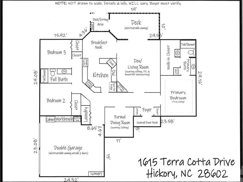 1615 Terra Cotta Drive, Hickory, NC 28602.  MLS# CAR4430081, YatesRealty ID 54072. 