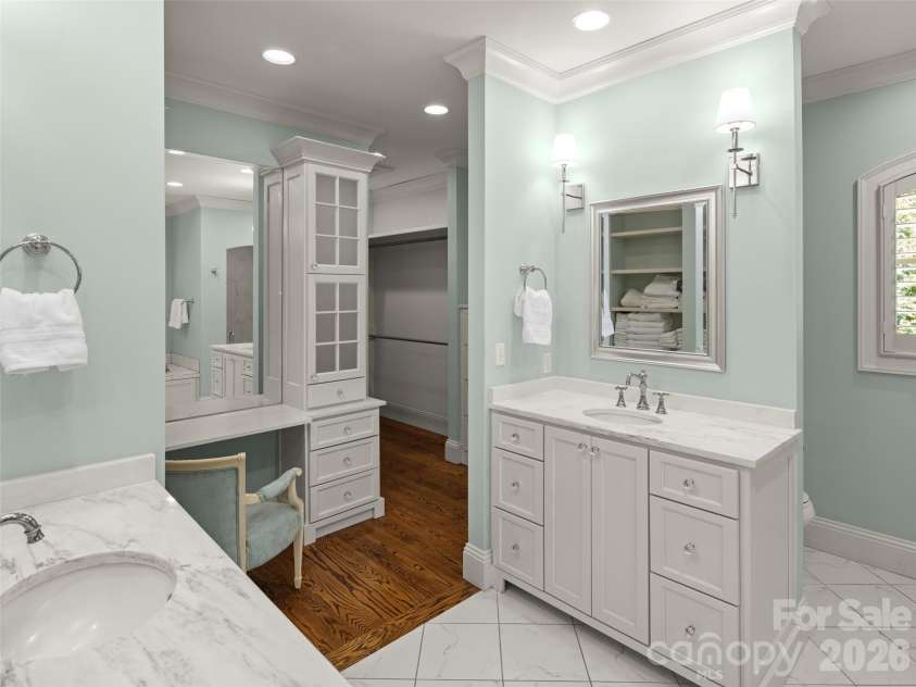 89 Emmas Grove Road, Fletcher, NC 28732.  MLS# CAR4430360, YatesRealty ID 54088. Primary Bath and Dressing Area