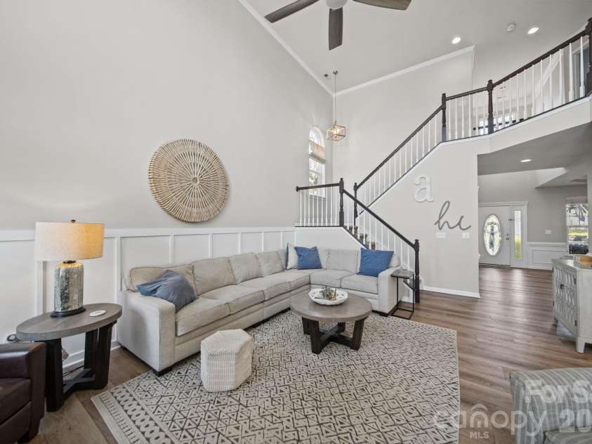 3604 Grovecreek Pond Drive, Concord, NC 28027.  MLS# CAR4428204, YatesRealty ID 54089. Great room from the kitchen