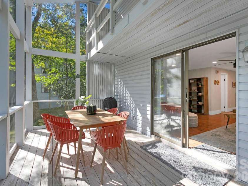 33 Lakeside Villas Drive, Brevard, NC 28712.  MLS# CAR4428174, YatesRealty ID 54107. Screened Deck